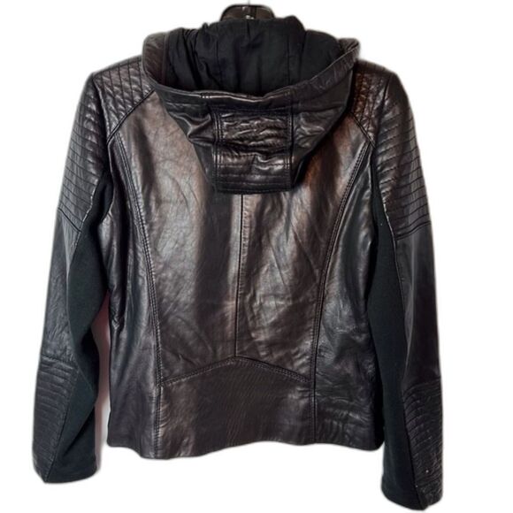 SOLD Michael Kors Leather Jacket Black Size M NWOT - Picture 2 of 8